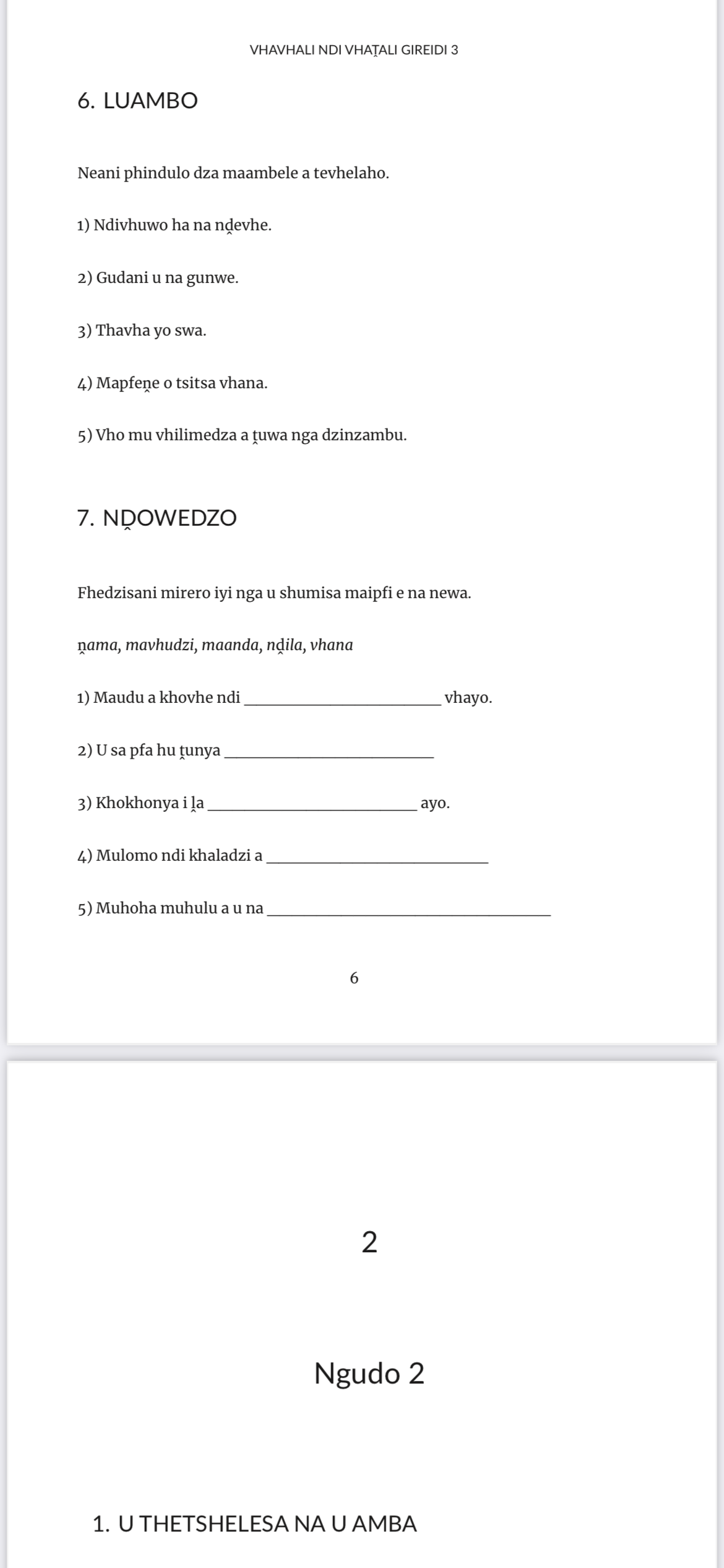 Vhavhali ndi Vhaṱali Gireidi 3