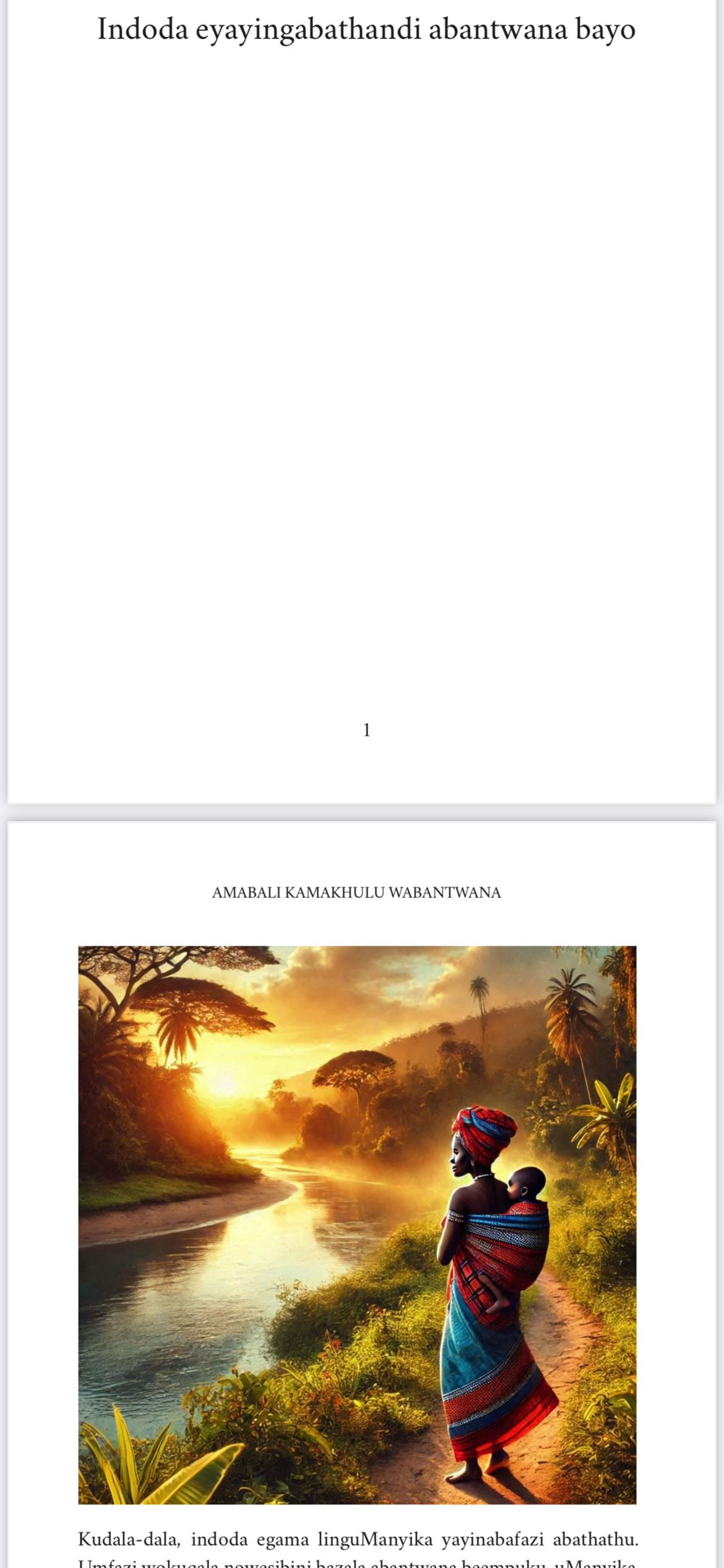 ISIXHOSA - Amabali kaMakhulu wabantwana