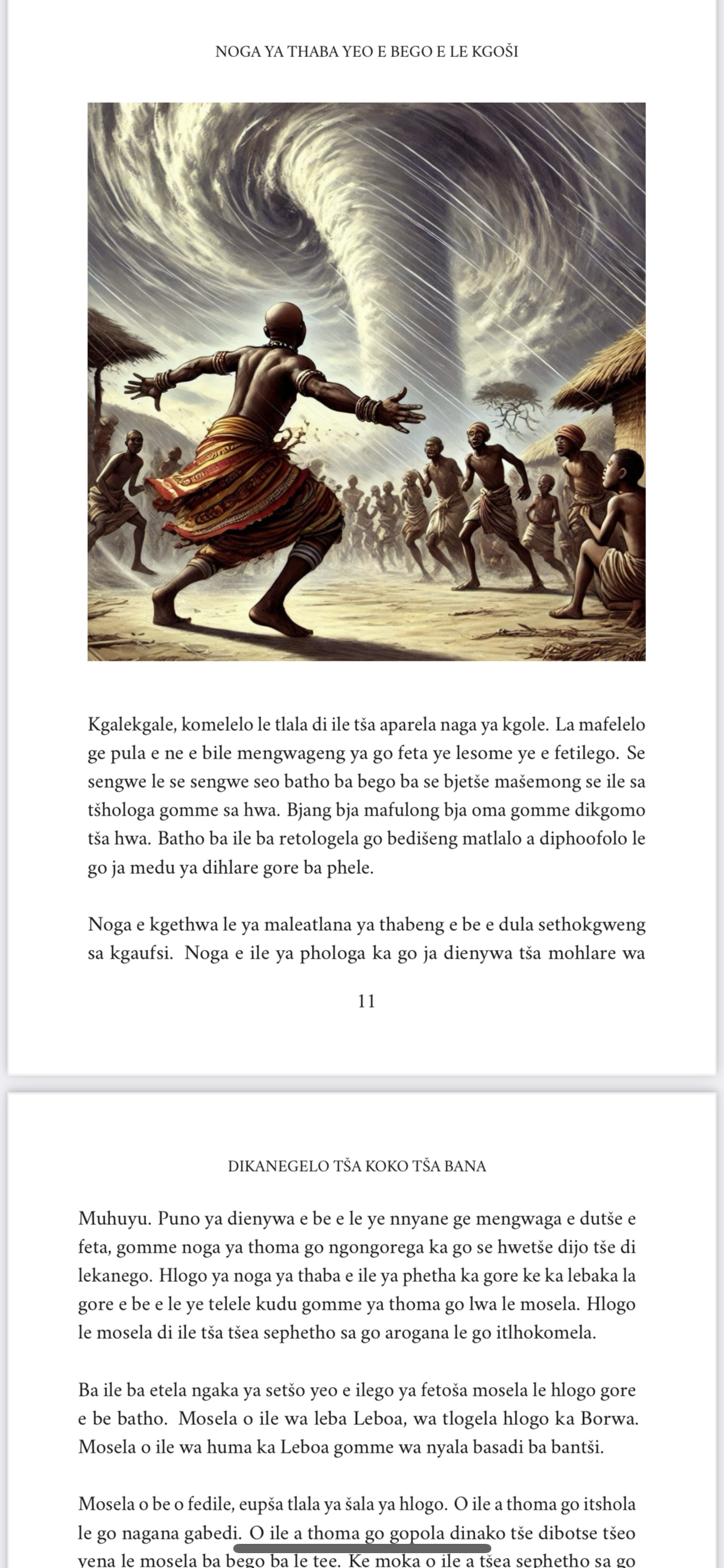 SEPEDI - Dikanegelo tša Koko tša bana