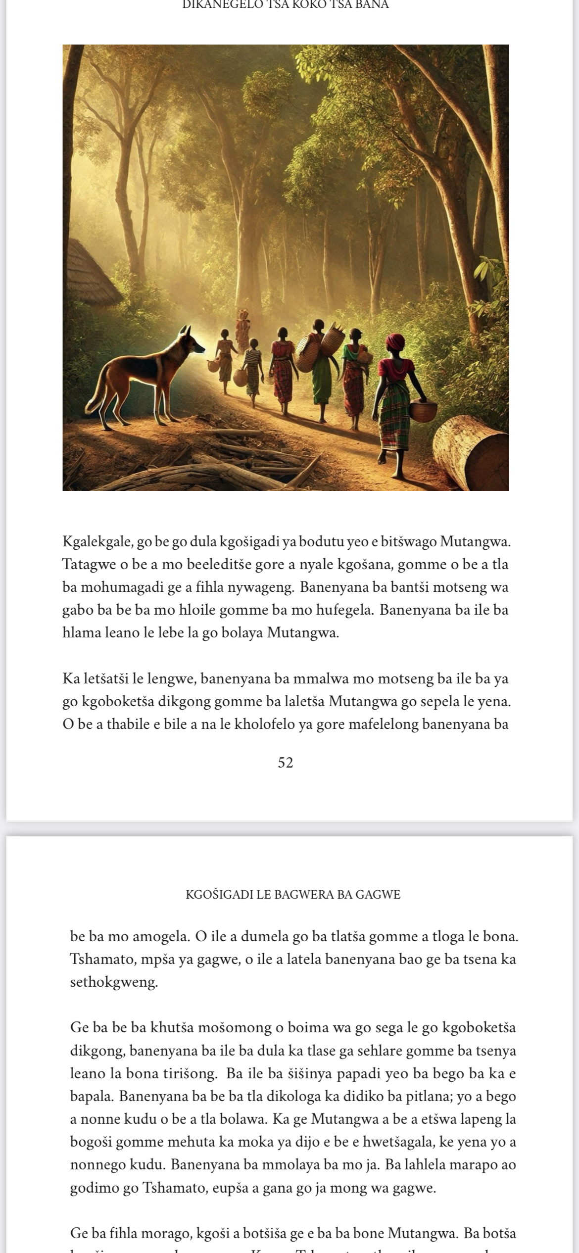 SEPEDI - Dikanegelo tša Koko tša bana