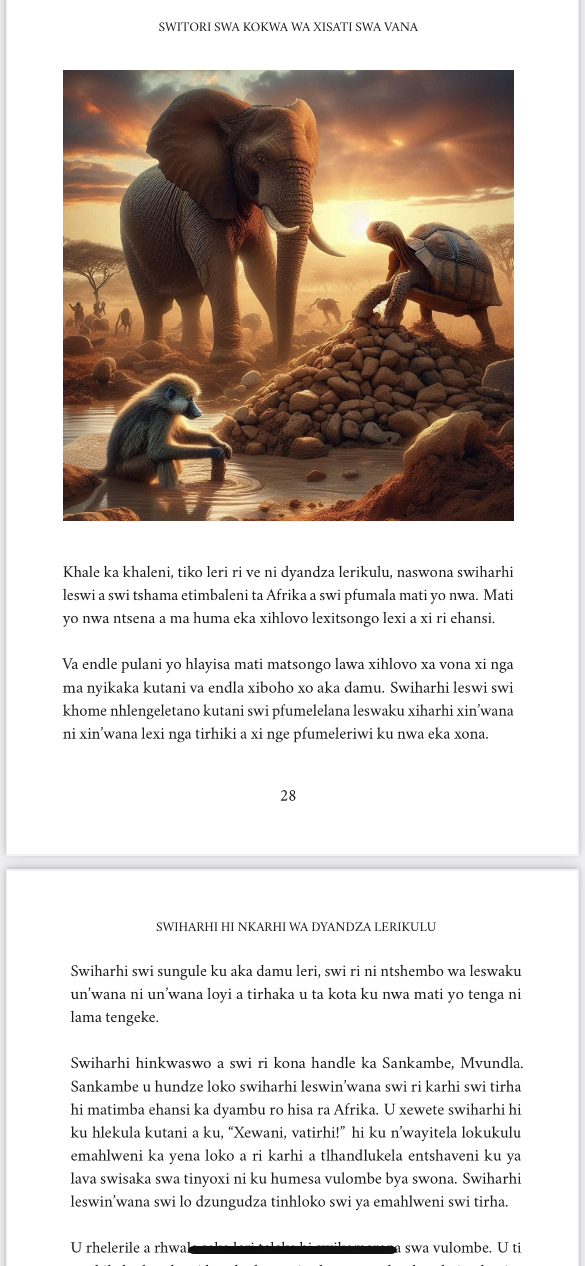 XITSONGA - Switori swa kokwa wa xisati swa vana